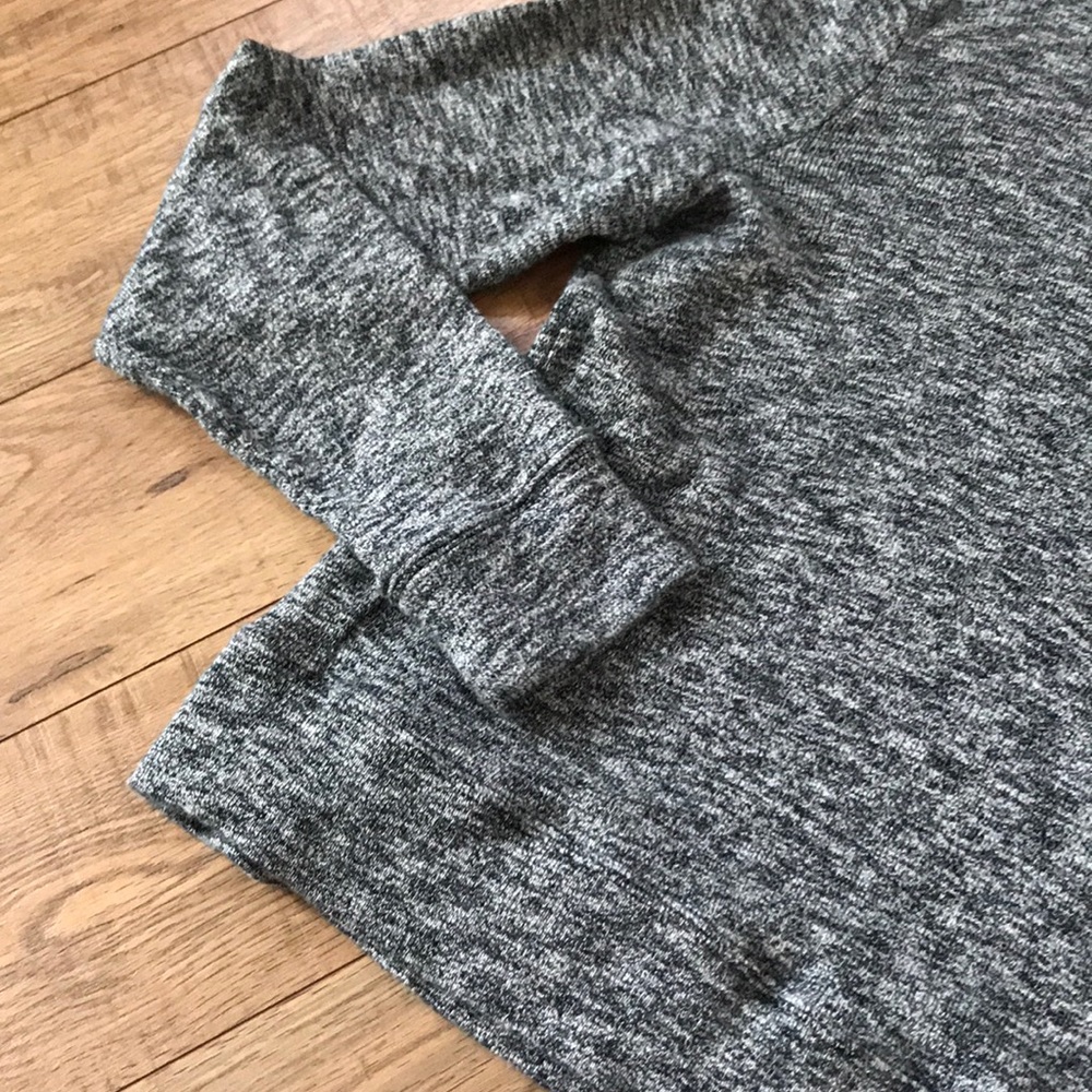 Madewell Gray Marled Mockneck - Picture 4 of 7